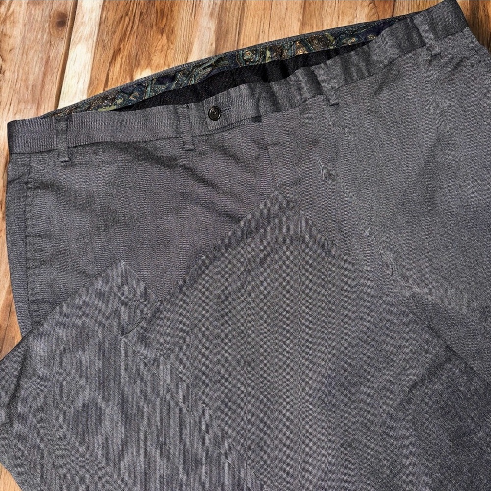 Lauren Ralph Lauren Men's Dress Pants 40x31 Charcoal Gray Flat Front Wool Blend